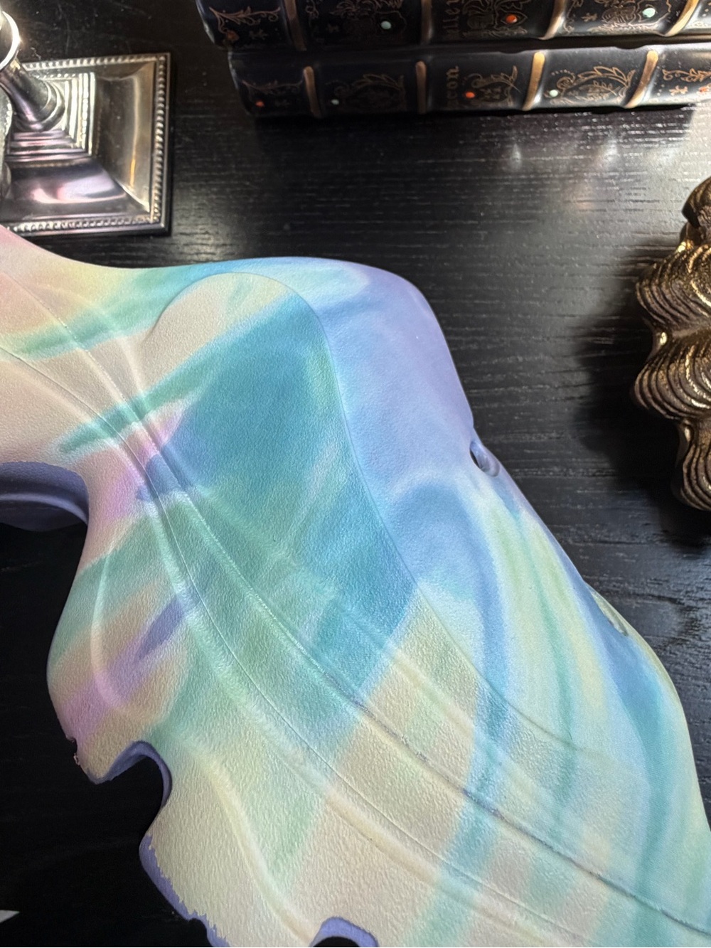 Stella McCartney Pastel Tie-Dye Foam Clogs in Lavender, Pink and Blue - Picture 10 of 16
